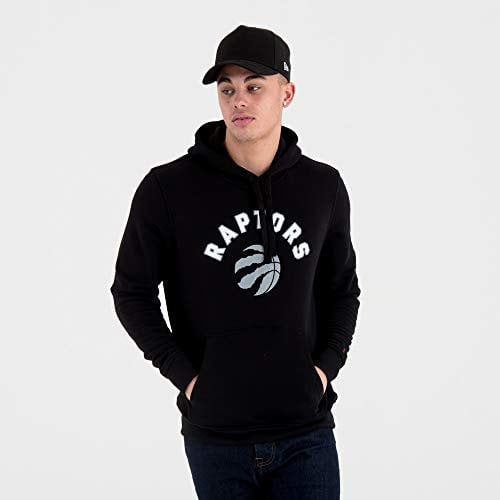 New Era - NBA Toronto Raptors Team Logo Hoodie - Schwarz Größe M, Farbe Schwarz
