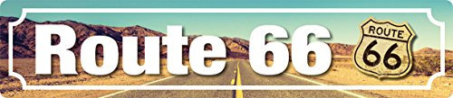 ROUTE 66 Straßenschild Magnet aus Blech 16x3,5 cm STR-M 16
