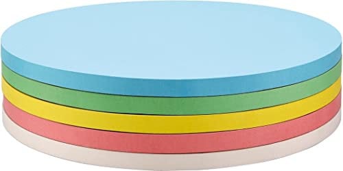 magnetoplan Moderationskarten, Selbstklebend (Rund 190 mm), 250 Stück, 5 Farben