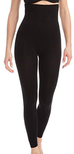 FarmaCell 609Y (Nero, XXL) Leggings Anticellulite Donna Modellante con Effetto Fir, Vita Alta Risvoltabile, Made in Italy