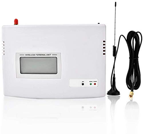Combinatore Telefonico gsm, Terminale GSM 900 / 1800MHz Telefono fisso Terminale senza fili Supporto di allarme 100-240V Bianco Dialer da linea fissa a wireless (Quad band)