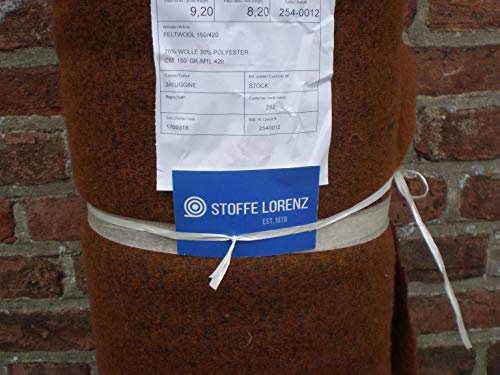 Walkloden Melange Stoff Meterware - Hellbraun