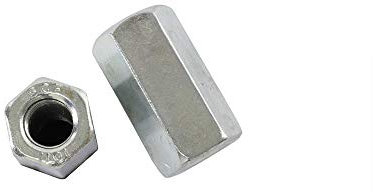 2 Stk DIN 6334 Sechskant-Langmutter M20 - Stahl verzinkt