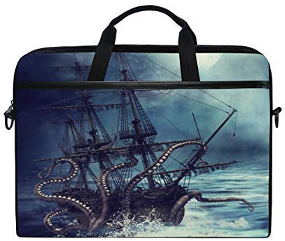 BKEOY Laptoptasche Kraken Piratenschiff Laptop Tasche Sleeve Sleeve Sleeve 13 bis 15,6 Zoll