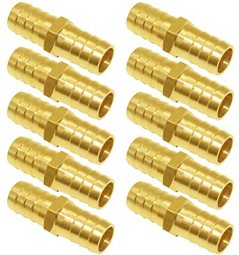 Joywayus Lot de 10 raccords hexagonaux en laiton pour tuyau 1,5 cm