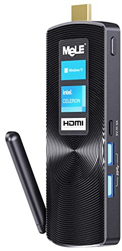 MeLE PCG02 Fanless Mini PC Stick Desktop Computer J4125 8GB 128GB HDMI Portable Computer,Support PXE Unlocked Bios Work on Astrophotopraphy Media Industry IoT Office Linux
