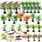 Cayway 24 Pz Alberi Modello Palme da Cocco Alberi Modellismo con 12 Pz di Dinosauro in Plastica, 3 Pz di Uova di Dinosauro per Decorazioni in Miniatura o Decorazioni per Torte