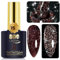 YTD Likomey UV Nagellack Glitzer,15ml Braun Gel Glitter,Sparkle Funkelnd Shellac Farbgel Nagellack,Reflective Holographisch Diamant Maniküre Herbst Winter Gel Nail Polish,SZ014