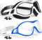 Keary Schwimmbrille für Erwachsene, Herren, Damen, Jugendliche, UV-Schutz, wasserdicht, großer Rahmen, transparent, Schwimmbrille, Schwimmmaske, Unterwasserbrille, 2 Stück