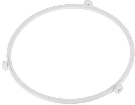 sourcing map Soporte de Plato Giratorio de Vidrio para Horno Microondas, Accesorios para Microondas, Soporte de Rodillo, Blanco 189mm x 175mm 2uds