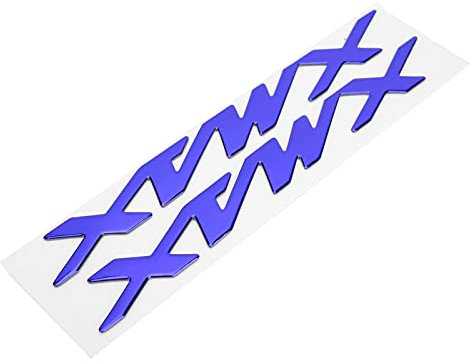 Aramox Par de Adhesivos con Emblema de Motocicleta Calcomanías Tridimensionales Adhesivo con Distintivo de Motocicleta para X‑MAX XMAX 125 250 400(Azul)