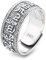 925 Sterling Silber Muster geprägtes Sechs-Charakter-Mantra-Ring Exquisit Buddhist Wide Version Ring, tibetischer Amulett-Ring Unisex