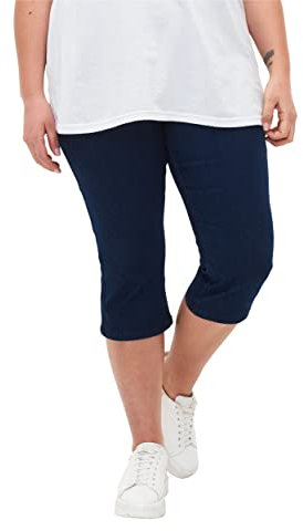 Zizzi Flash by Damen Große Größen 3/4 Jeans Eng anliegend Gr Gr M Blue Denim