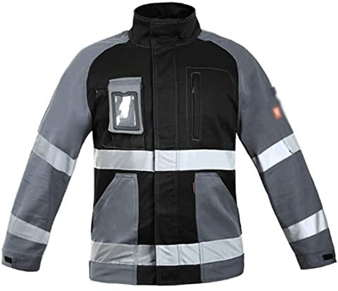RUTAVM Warnweste Reflektorweste Reflektierende Gestreifte Jacke Aus Baumwolle, Warnweste Mit Hoher Sichtbarkeit, Für Outdoor-Sportarten, Nachtreisen, Radfahren Sicherheitsweste (Blue : A, Size : 3XL)