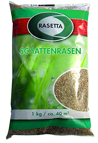 Rasetta Rasensamen Grassamen Schattenrasen, 1 kg für ca. 40qm - für schattige und teilschattige Lagen