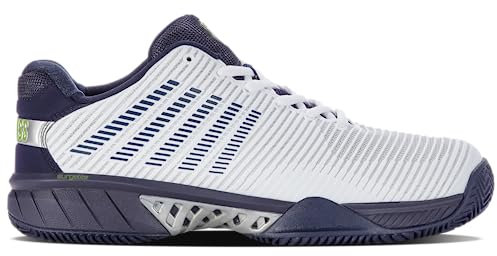 K-Swiss Performance Men's Hypercourt Express 2 HB Tennis Shoes, White/Peacoat/Silver, 10.5 UK