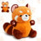 FENYW Roter Panda Kuscheltier, 23cm Kawaii Panda Plüschtier, Kuscheliger Panda Plüsch, Panda Stofftier Plüsch, Panda Puppen Kissen, Red Panda Plush Geschenke für Kinder Weihnachten