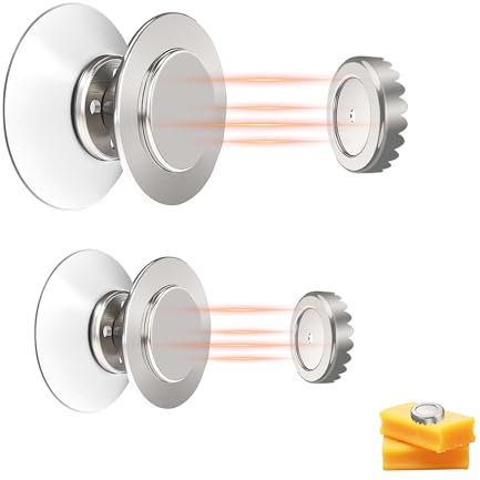 2 Stück Magnet-Seifenhalter, Seifenschale mit Saugnapf, Edelstahl, Wandmontage, ohne Bohren, leicht zu zerlegen, geeignet für Badezimmer, Küche, Badewanne und Waschbecken