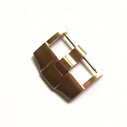 PANTZ Dauerhafte Edelstahl-Uhr-Armbandschnalle for AP 24mm Silberne Schwarze rosafarbene Gold gebürstete Metall Armbands richtung Verschluss zubehör (Color : Rose Gold)