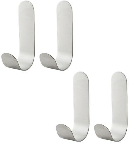 KGDUYC 4 pcs Haken Selbstklebend - Kleine Haken Selbstklebend Edelstahl, Selbstklebende Wandhaken Edelstahl, Klebende Wandhaken, Handtuchhaken Haken, Selbstklebend Klebehaken