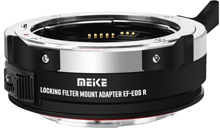 Meike MK-EFTR-CL Auto-Focus Locking Drop-in Filter Mount Objektivadapter für Canon EF auf EOSR mit variablem ND Filter und UV Filter für EOS R R5 R6 RP R7 R10 C70 Kameras