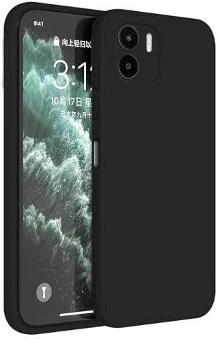 HAFFAN TPU Silikon Hülle kompatibel mit Redmi A1 / Redmi A2 (6.52 inches), Handyhülle Schutzhülle - Schwarz