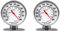 ZUHEGELA 2X Rostfreier Stahl Kühlschrank Thermometer Gefrier Schrank Temperatur Anzeige Mini Thermometer Grill für Haus Küche Essen
