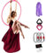 Premium Aerial Hoop Set-Hochwertig lackierter Aerial Lyra Hoop - Vollständig auf Stärke getesteter 200KG/500LBS Einzelpunkt-Aerial Dance Circus Ring für Yoga, Akrobatik und Gymnastik (Rosa, 90#25)