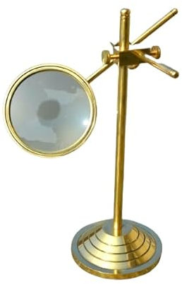 Antike Vintage Tischlupe 7,6 cm Messing Lupe Sammlerstück Schreibtischlinse Lupe