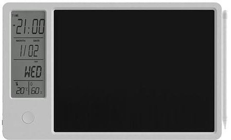 Maizoon Elektronischer Desktop-Kalender, Schreibtablett, löschbar, Kritzelei, Büro, Memoboard, Zeittemperatur, Desktop-Tablet, ideal für Business, Heimdekoration, Weiß