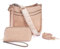 PS PETITE SIMONE Umhängetasche Damen Crossbody Bag mit Clutche Handtasche Beige für Tägliches Arbeiten Einkaufen Handy Schultertasche für Frauen Zwei Verstellbar Schultergurten Ausgestattet Doris