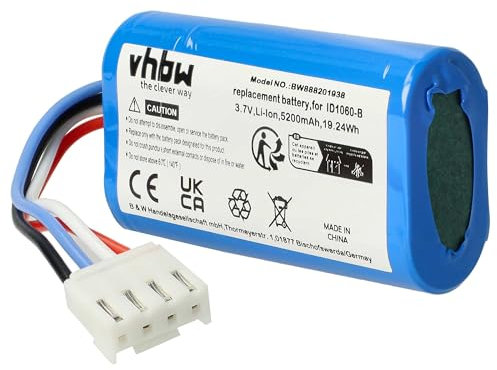 vhbw Akku Ersatz für JBL SUN-INTE-276, SUN-INTE-152, ID1060-A, ID1060-B für Lautsprecher Boxen Speaker (5200 mAh, 3,7 V, Li-Ion)