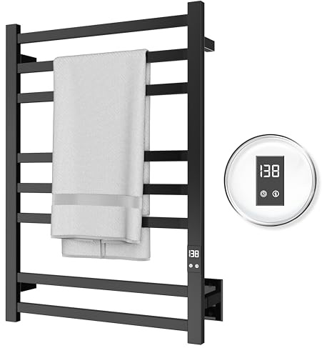 PeakTrivol Heated Towel Rack, Matte Black