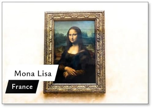 Mona Lisa von der italienischen Künstlerin im Louvre in Paris, Frankreich, Design 1, Kühlschrankmagnet