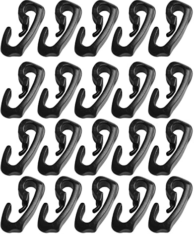 WELLDOER 20 Stücke Outdoor Camping Zelt Haken Schnalle Wohnwagen Markise Zelt Aufhänger Schnallen Hängen Lanyard Clips Haken