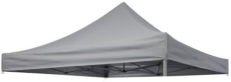 Rinling Ersatz-Baldachin, 3 x 3 m, Pop-Up-Überdachung, gerades Bein, Zeltabdeckung für Außenbereich, Garten, Terrasse, Pavillon, nur Obertuch (grau)