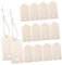SHINEOFI 24 Sätze Leere Weihnachtsgeschenkanhänger Weihnachtsbaumschmuck Selber Machen Basteletiketten Mit Loch Weihnachten Hängende Ausschnitte Unfertige Weihnachtsformen Holz