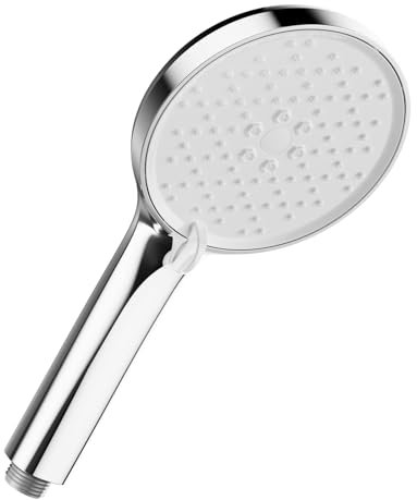 Cobbe High Pressure Shower Heads with 3 Modes, Water Saving, Large Powerful for Low Pressure, Chrome/White