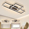 Homefire Deckenlampe LED Deckenleuchte Küche - 20W Schwarz Küchenlampe Schwenkbar Modern Design 3000K Warmweiß Schlafzimmerlampe Eckig Deckenbeleuchtung für Flur Büro Wohnzimmer Esszimmer