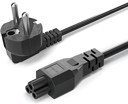 1,8M Mickey Mous Stromkabel, 3-polig AC-Netzkabel Kompatibel mit Acer, Dell, HP, Lenovo, Samsung, Asus, Toshiba Laptop Computer Notebook, LG LCD LED Smart TV, Monitor, Epson Drucker Kabel, 1 Stück