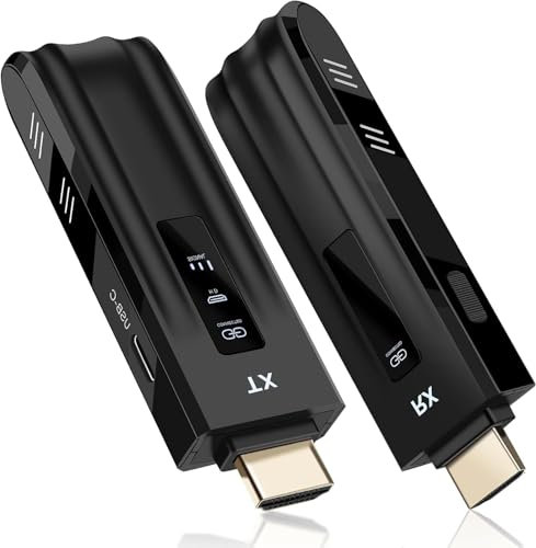 Émetteur et récepteur HDMI sans Fil, décodage 4K, Sortie 1080P, Extension HDMI sans Fil avec écran LCD, portée de 165FT, 2,4 G et 5 G, pour PC/DV/HDTV/projecteur/boîtier TV, Plug & Play