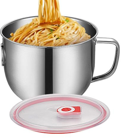 Buerfu Soßentrenner, Fetttrenner für Soße, Edelstahl-Soßensieb und Fettabscheider mit Deckel, Küchenhelfer, Nudelschüssel, Fleischsieb für Fett, Kochen von Putenfleisch, Rind, Huhn