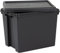 Black Bam 24L Heavy Duty Storage Box with Lid – 100% Recycled Plastic, Super Strong, Impact Resistant, Stackable & Nestable Reusable Organiser Container for Home, Garage or Office