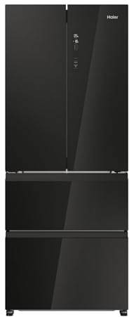 Haier HFR3718ENGB - Frigorifero no frost, americano, 402 litri, Libera Installazione, colore Nero, Classe energetica E