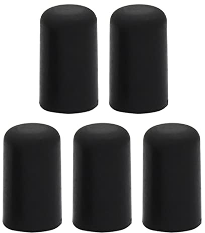 Yctze Cello-Endpin-Gummi-Spitzenschutz, 5 Stück, Tragbar, Schwarz, Cello-Gummi-Endpin-Spitzenschutz, Musikinstrumente-Zubehör, Stopper, Musikinstrumente/Instrument