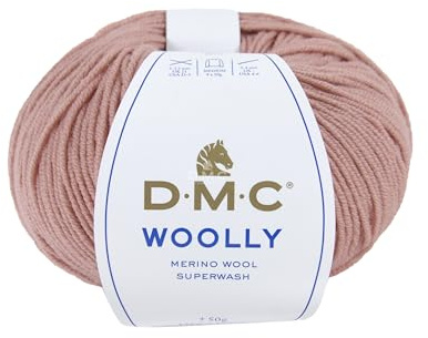 DMC Woolly Merino Yarn, Colour (045), Salmon, 50g