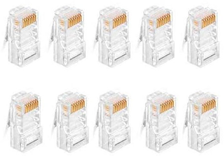CABLEPELADO Conectores RJ45, Conectores de red CAT6, Ethernet, 8P8C, Modular UTP, Categoría 6 | AWG26 | Apto para PC, Router, Switch, Consolas, TV, Bolsa (10 unidades).