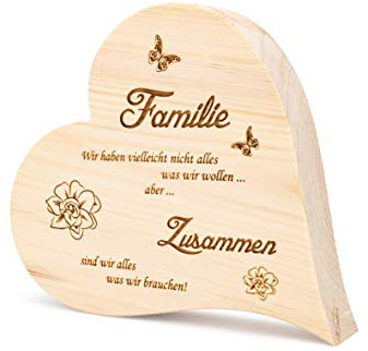 sagl.tirol holzmanufaktur Herz mit Spruch Familie... 20cm
