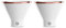 Snowfox Martini-Glas aus Edelstahl, vakuumisoliert, 2 Stück, Martinis Stay Icy Cold, Cocktailgläser ohne Stiel, elegantes Home-Entertaining, schönes Barzubehör-Set, 237 ml, Weiß/Gold