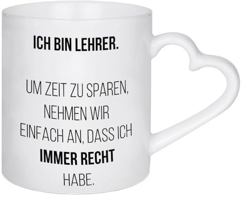 artboxONE Herztasse Lehrer Besserwisser von AB1 Edition - Herztasse Lehrersprüche